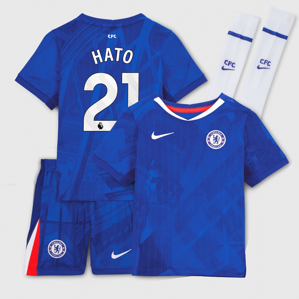 Chelsea Stores – Best Selection of chelsea nike home stadium kit 2025-26 – little youth with hato 21 printing Chelsea Gear