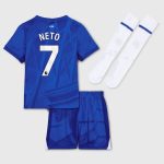 Chelsea Stores – Best Selection of chelsea nike home stadium kit 2025-26 – little youth with neto 7 printing Chelsea Gear