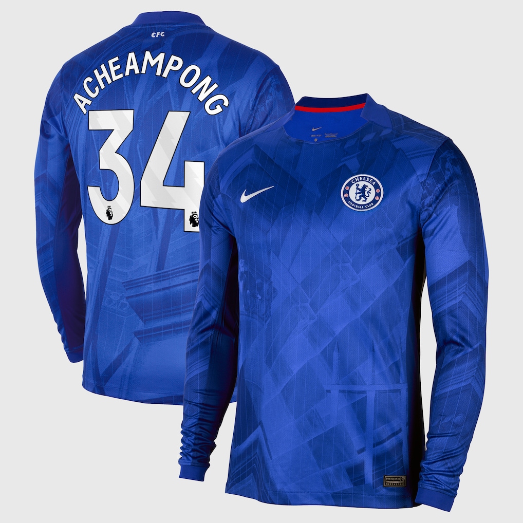 Chelsea Stores – Best Selection of chelsea nike home stadium long sleeve shirt 2025-26 with acheampong 34 printing Chelsea Gear