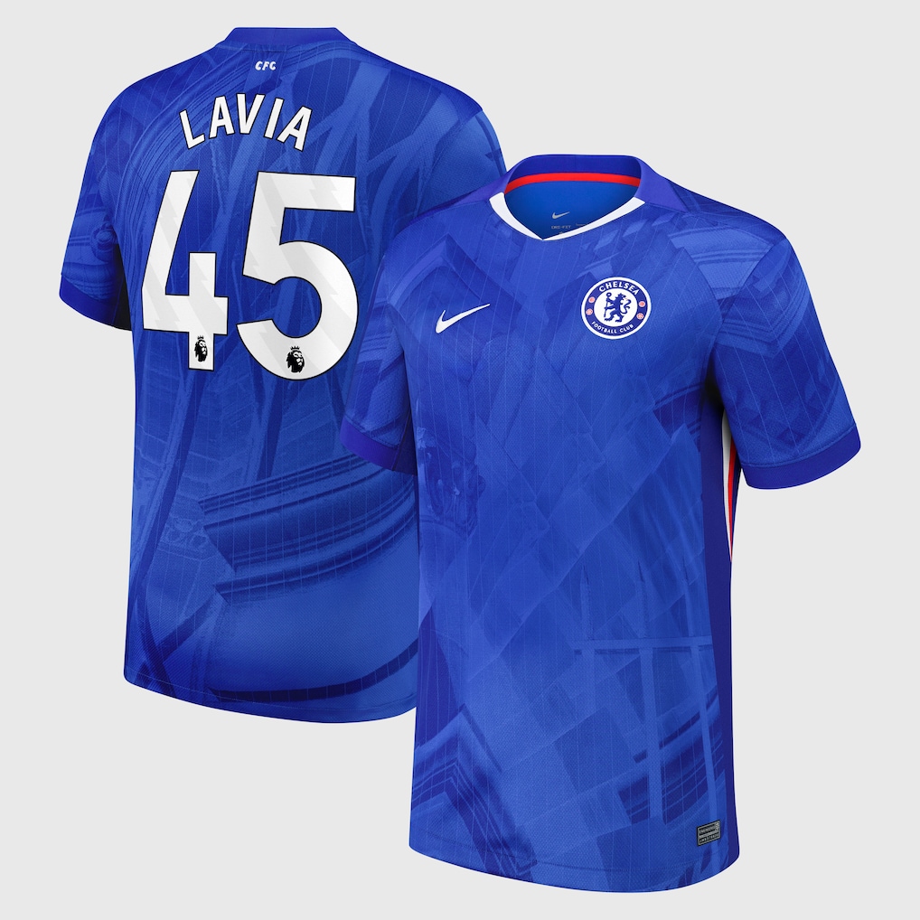 Chelsea Stores – Best Selection of chelsea nike home stadium shirt 2025-26 with lavia 45 printing Chelsea Gear
