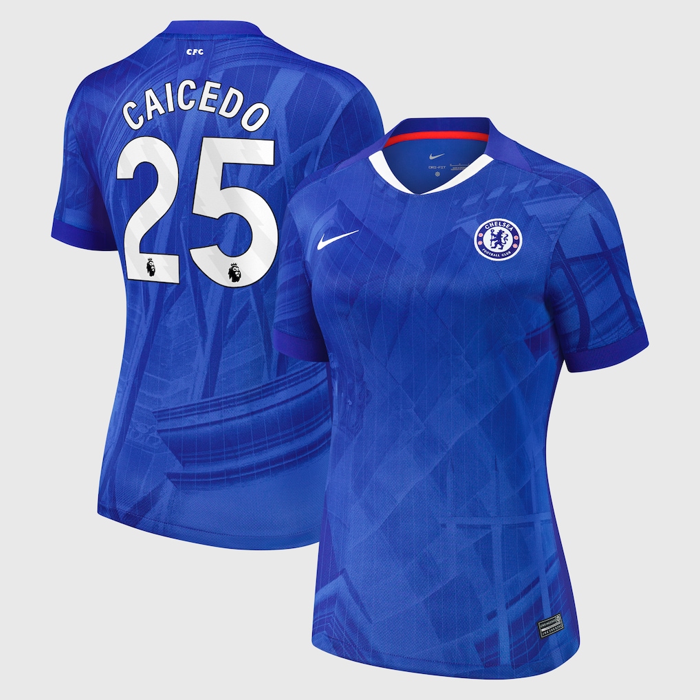 Chelsea Stores – Best Selection of chelsea nike home stadium shirt 2025-26 – womens with caicedo 25 printing Chelsea Gear