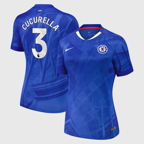Chelsea Stores – Best Selection of chelsea nike home stadium shirt 2025-26 – womens with cucurella 3 printing Chelsea Gear