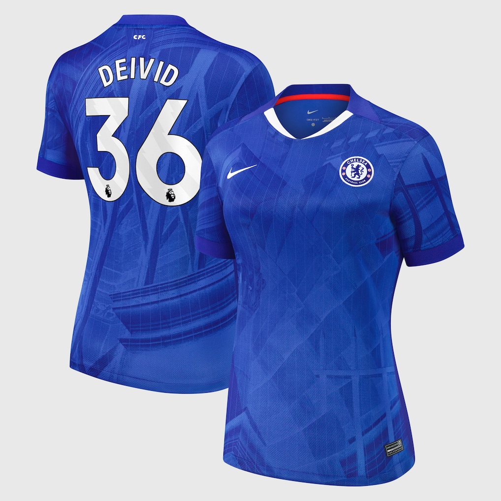 Chelsea Stores – Best Selection of chelsea nike home stadium shirt 2025-26 – womens with deivid 36 printing Chelsea Gear