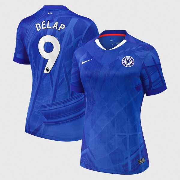 Chelsea Stores – Best Selection of chelsea nike home stadium shirt 2025-26 – womens with delap 9 printing Chelsea Gear