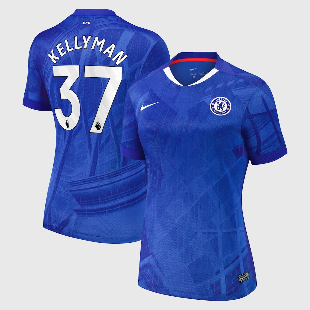 Chelsea Stores – Best Selection of chelsea nike home stadium shirt 2025-26 – womens with kellyman 37 printing Chelsea Gear