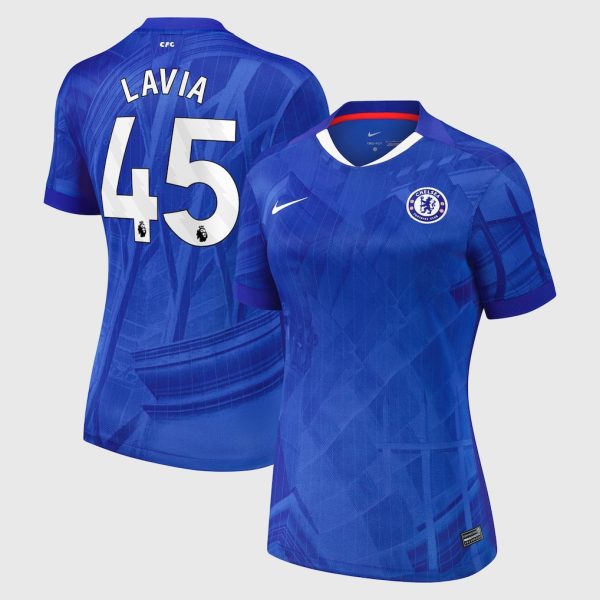 Chelsea Stores – Best Selection of chelsea nike home stadium shirt 2025-26 – womens with lavia 45 printing Chelsea Gear