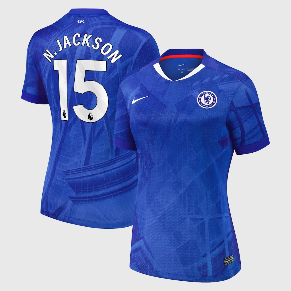 Chelsea Stores – Best Selection of chelsea nike home stadium shirt 2025-26 – womens with n.jackson 15 printing Chelsea Gear