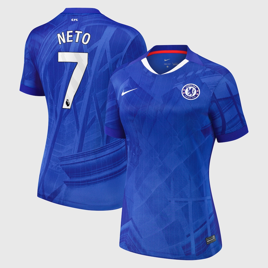 Chelsea Stores – Best Selection of chelsea nike home stadium shirt 2025-26 – womens with neto 7 printing Chelsea Gear