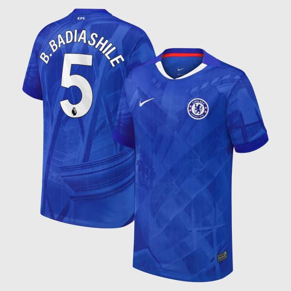 Chelsea Stores – Best Selection of chelsea nike home stadium shirt 2025-26 – youth with b. badiashile 5 printing Chelsea Gear