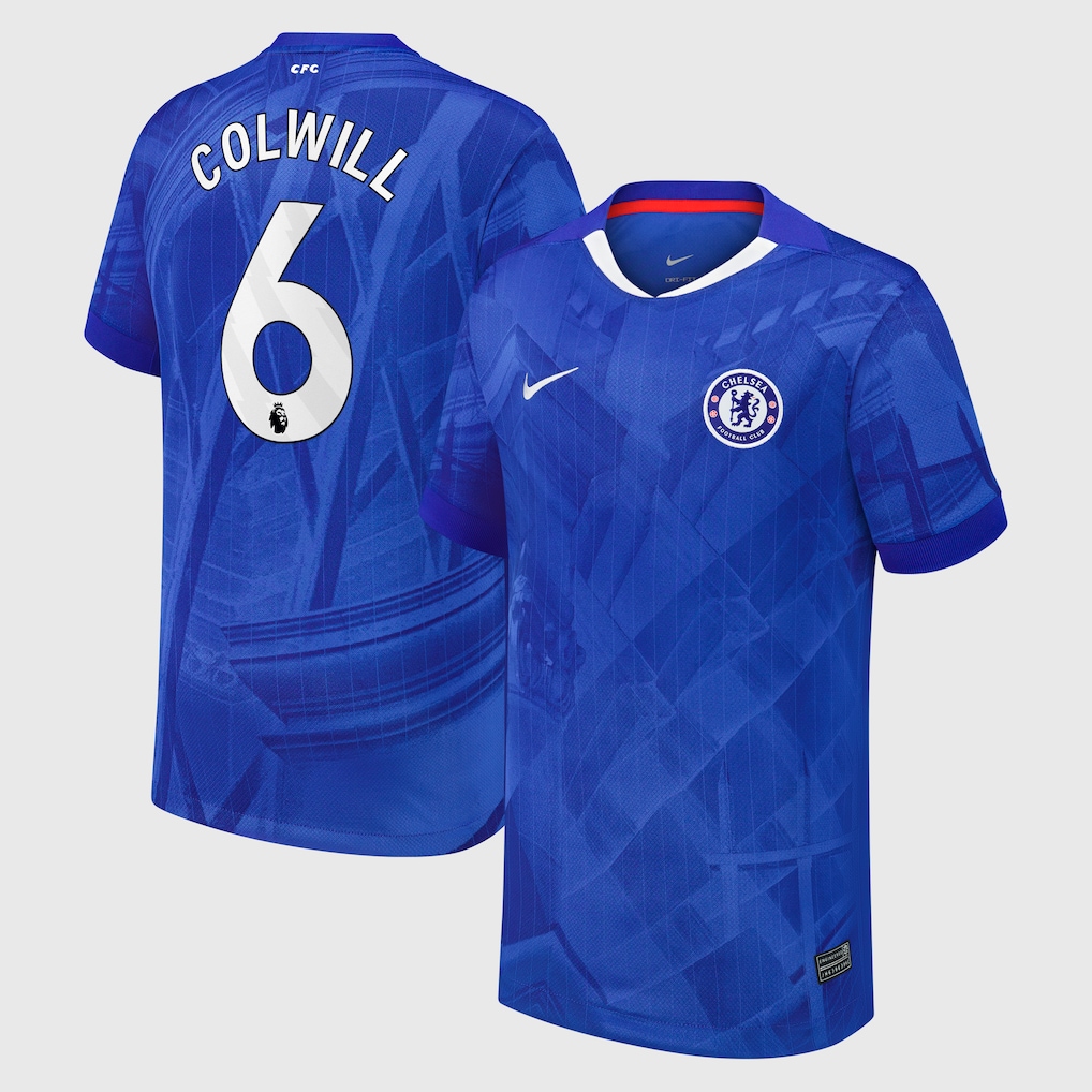 Chelsea Stores – Best Selection of chelsea nike home stadium shirt 2025-26 – youth with colwill 6 printing Chelsea Gear