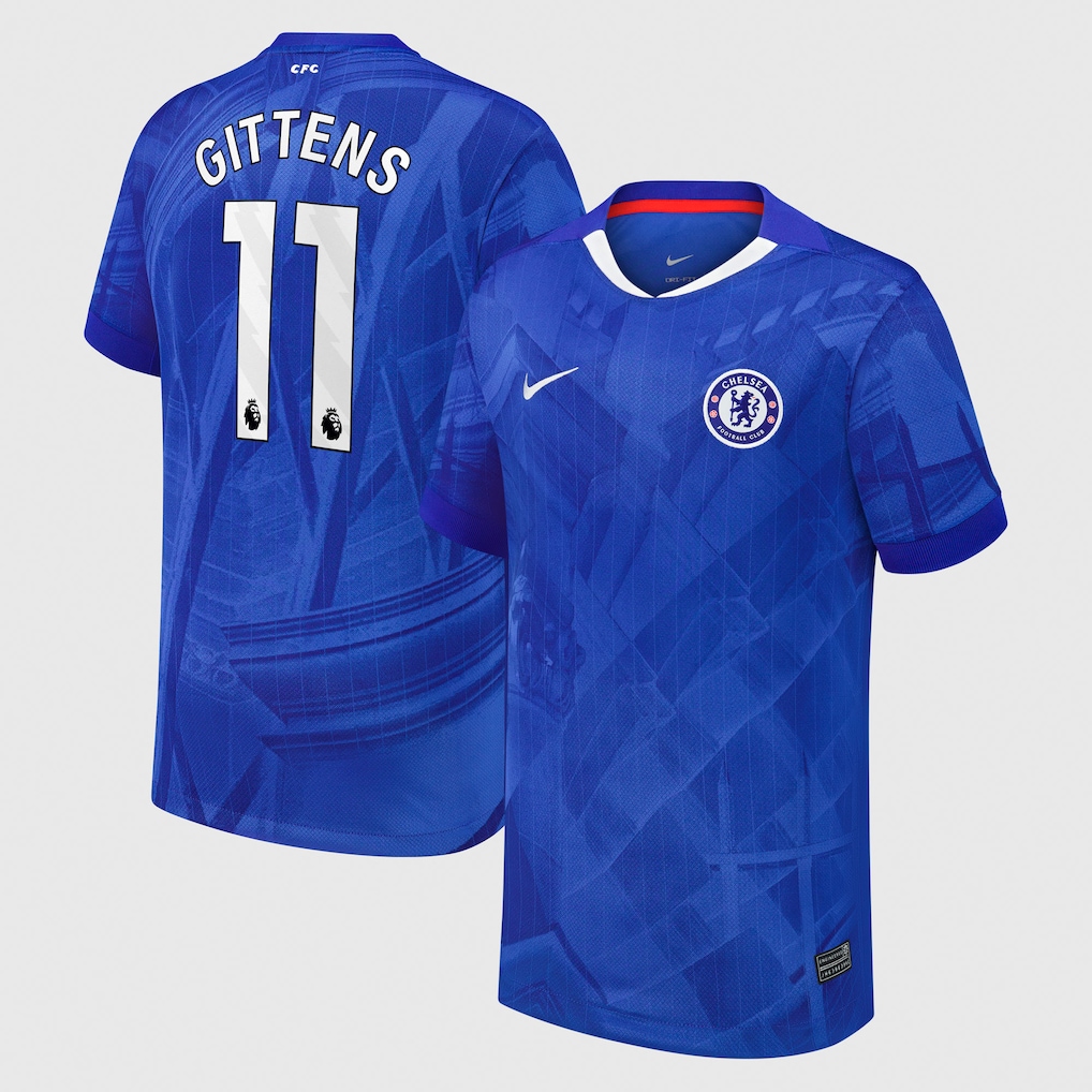 Chelsea Stores – Best Selection of chelsea nike home stadium shirt 2025-26 – youth with gittens 11 printing Chelsea Gear