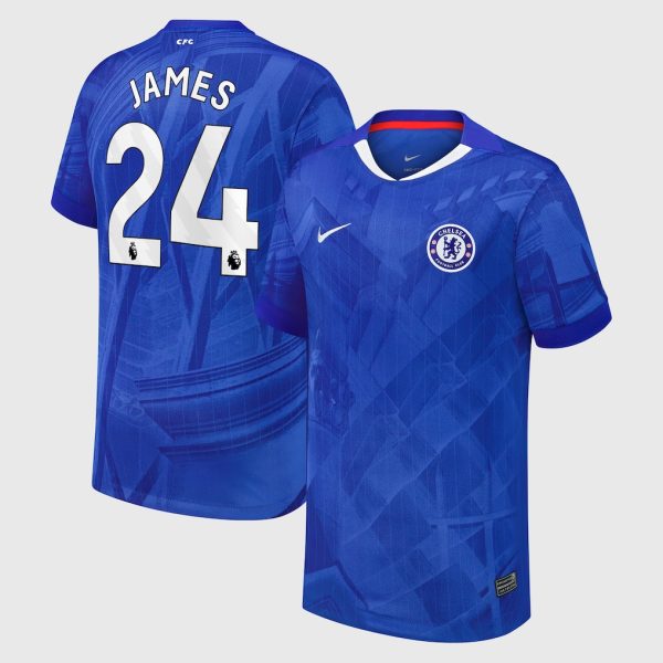Chelsea Stores – Best Selection of chelsea nike home stadium shirt 2025-26 – youth with james 24 printing Chelsea Gear