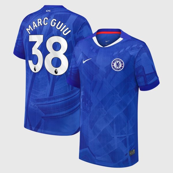 Chelsea Stores – Best Selection of chelsea nike home stadium shirt 2025-26 – youth with marc guiu 38 printing Chelsea Gear