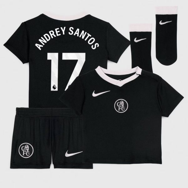 Chelsea Stores – Best Selection of chelsea nike third stadium kit 2025-26 – infants with andrey santos 17 printing Chelsea Gear