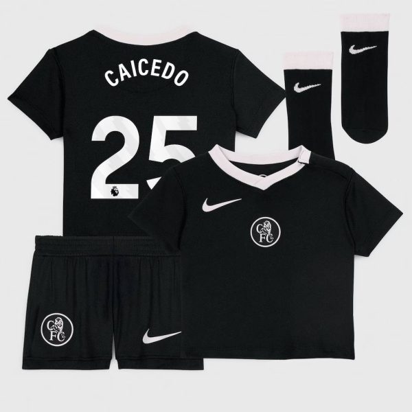 Chelsea Stores – Best Selection of chelsea nike third stadium kit 2025-26 – infants with caicedo 25 printing Chelsea Gear