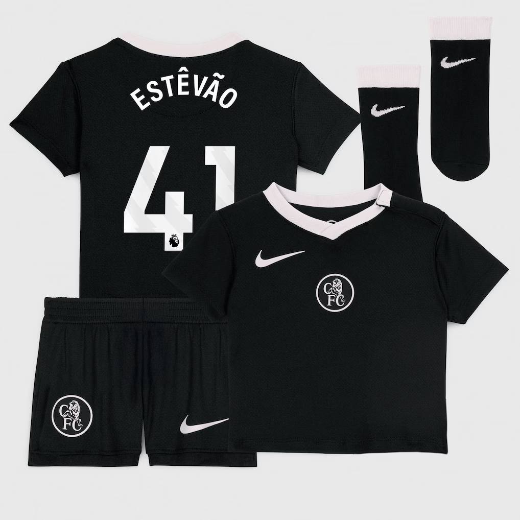 Chelsea Stores – Best Selection of chelsea nike third stadium kit 2025-26 – infants with estêvão 41 printing Chelsea Gear