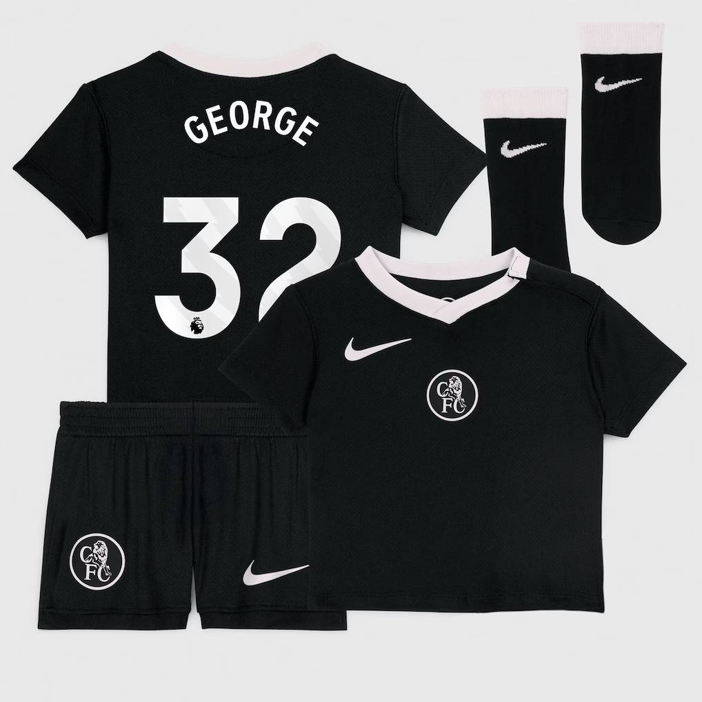 Chelsea Stores – Best Selection of chelsea nike third stadium kit 2025-26 – infants with george 32 printing Chelsea Gear