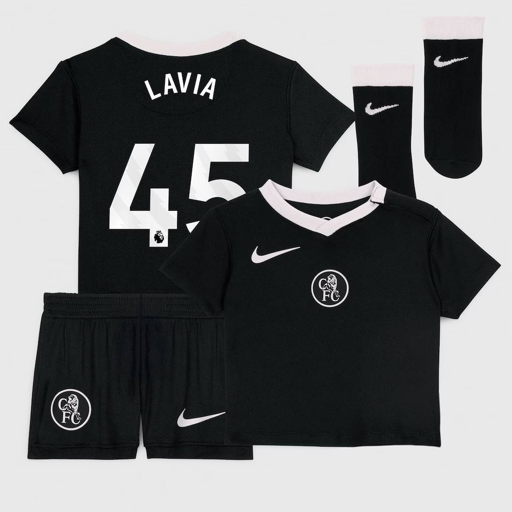 Chelsea Stores – Best Selection of chelsea nike third stadium kit 2025-26 – infants with lavia 45 printing Chelsea Gear