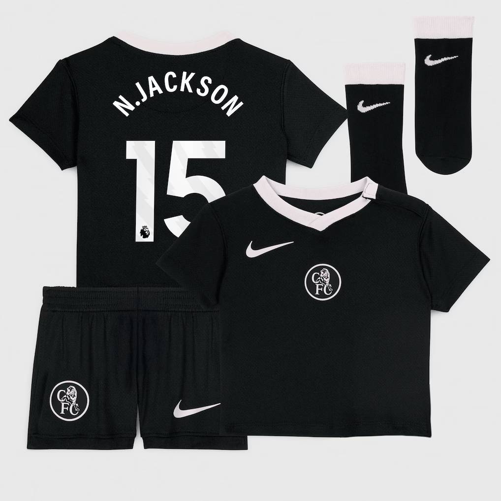 Chelsea Stores – Best Selection of chelsea nike third stadium kit 2025-26 – infants with n. jackson 15 printing Chelsea Gear