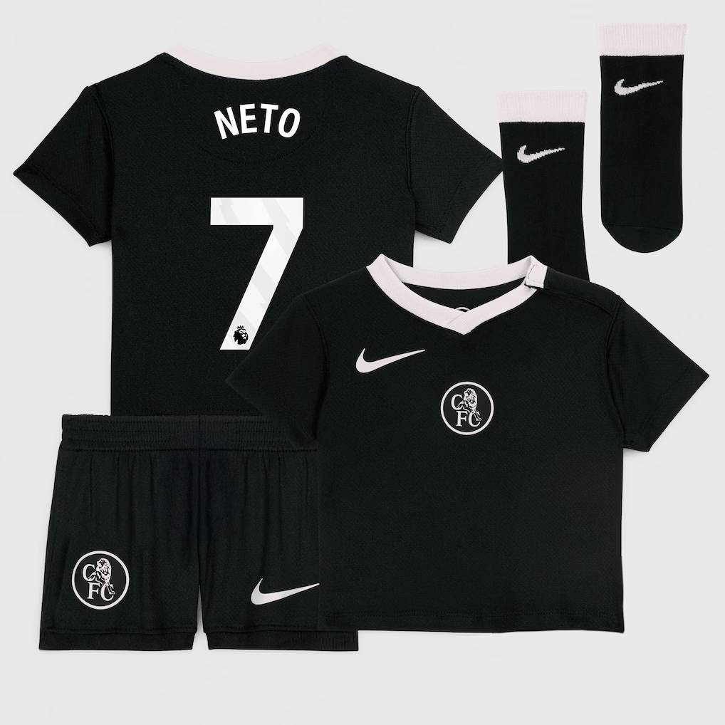 Chelsea Stores – Best Selection of chelsea nike third stadium kit 2025-26 – infants with neto 7 printing Chelsea Gear