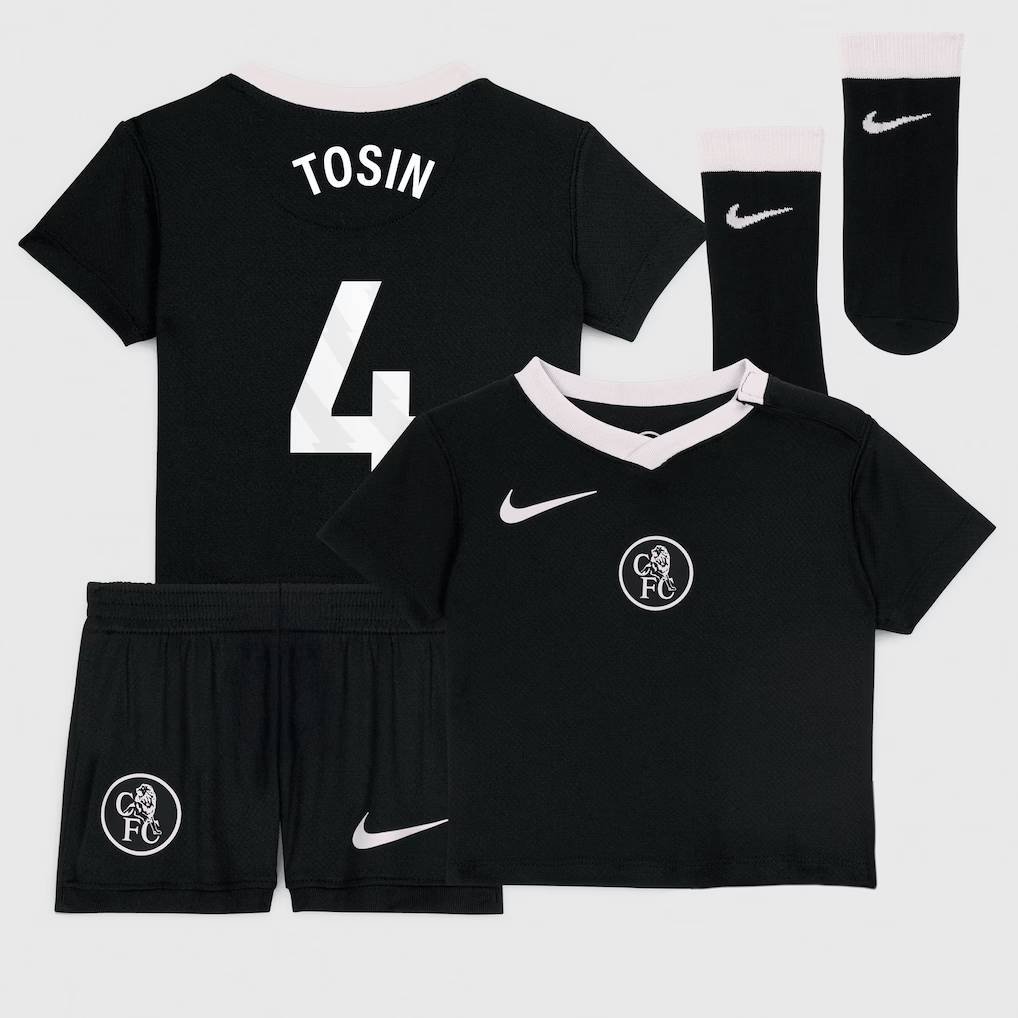 Chelsea Stores – Best Selection of chelsea nike third stadium kit 2025-26 – infants with tosin 4 printing Chelsea Gear