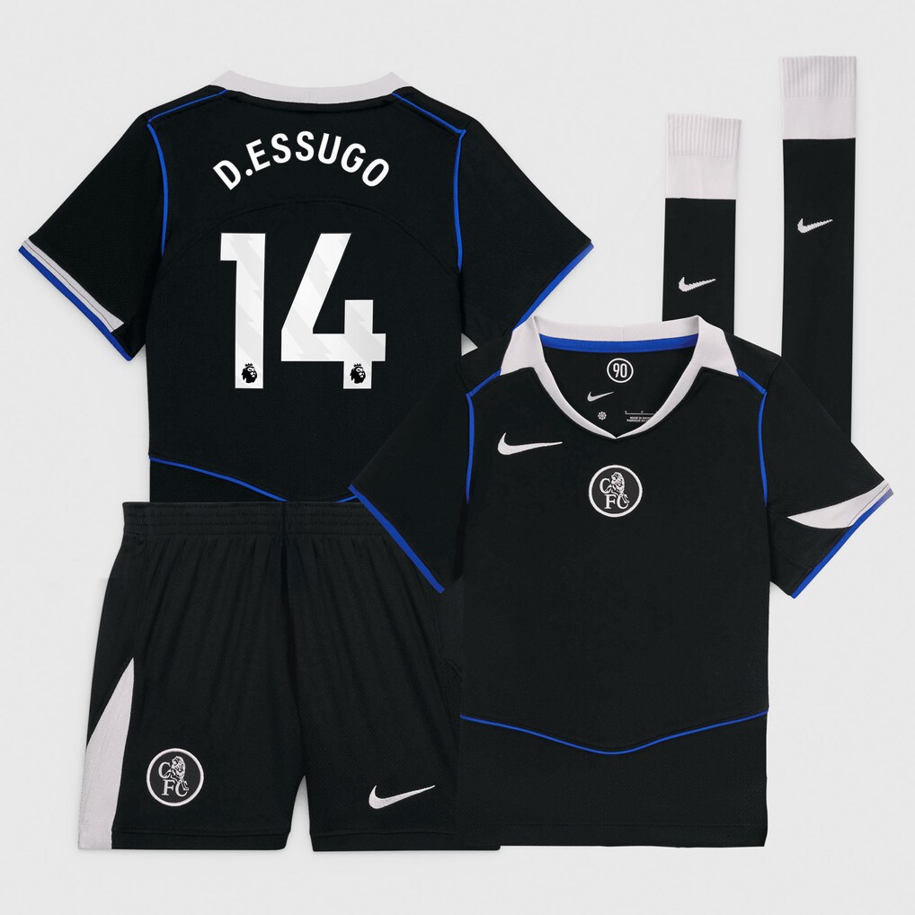 Chelsea Stores – Best Selection of chelsea nike third stadium mini kit 2025-26 – little youth with d.essugo 14 printing Chelsea Gear