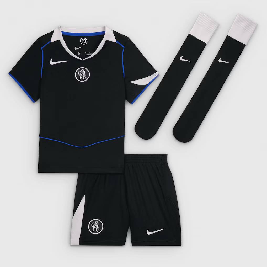 Chelsea Stores – Best Selection of chelsea nike third stadium mini kit 2025-26 – little youth with hato 21 printing Chelsea Gear
