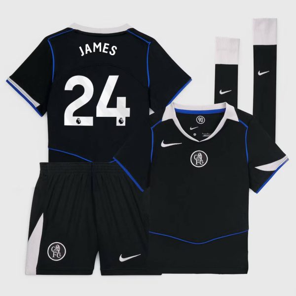 Chelsea Stores – Best Selection of chelsea nike third stadium mini kit 2025-26 – little youth with james 24 printing Chelsea Gear