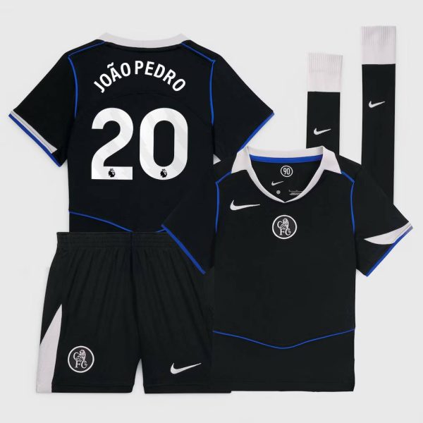 Chelsea Stores – Best Selection of chelsea nike third stadium mini kit 2025-26 – little youth with joão pedro 20 printing Chelsea Gear