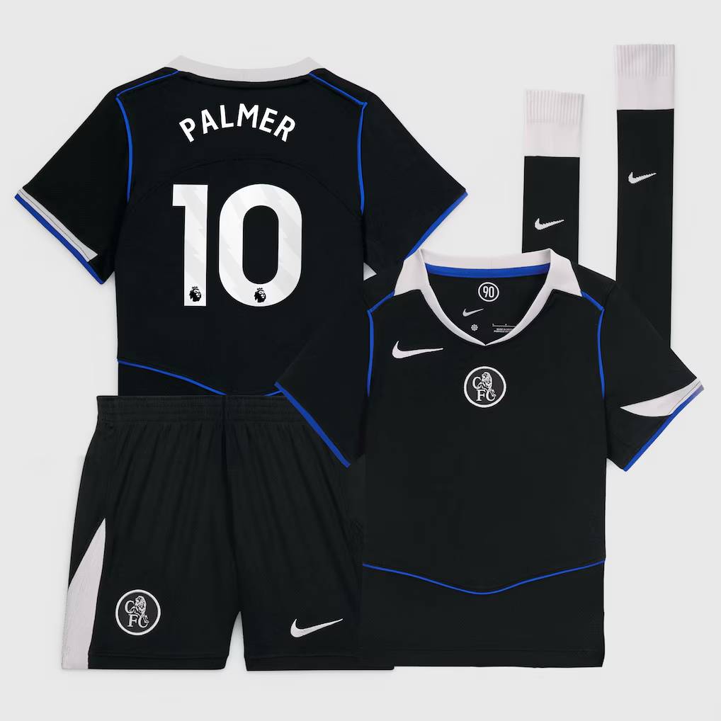 Chelsea Stores – Best Selection of chelsea nike third stadium mini kit 2025-26 – little youth with palmer 10 printing Chelsea Gear