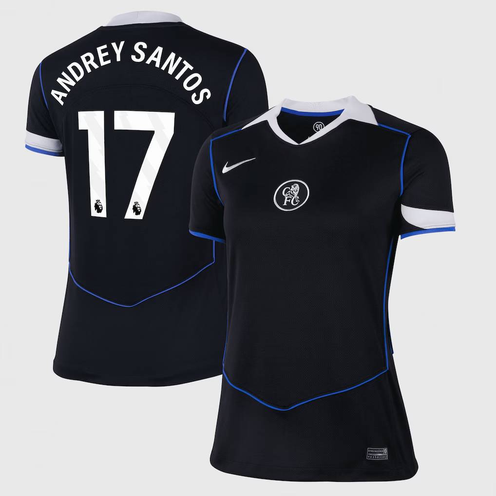 Chelsea Stores – Best Selection of chelsea nike third stadium shirt 2025-26 – womens with andrey santos 17 printing Chelsea Gear