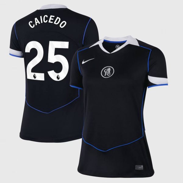 Chelsea Stores – Best Selection of chelsea nike third stadium shirt 2025-26 – womens with caicedo 25 printing Chelsea Gear