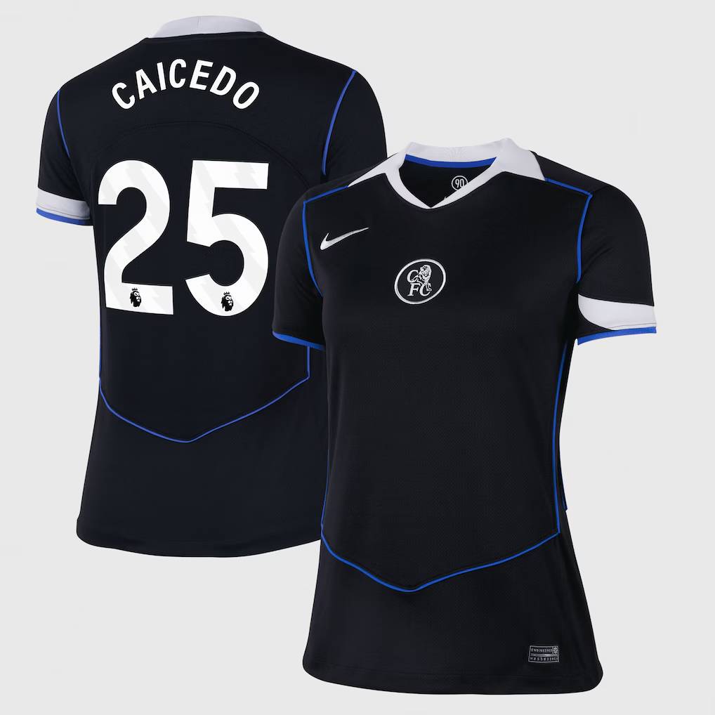 Chelsea Stores – Best Selection of chelsea nike third stadium shirt 2025-26 – womens with caicedo 25 printing Chelsea Gear