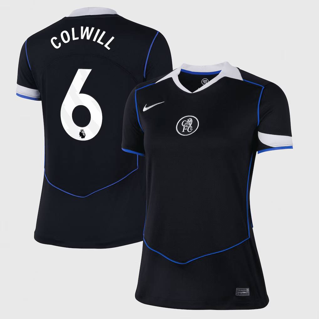 Chelsea Stores – Best Selection of chelsea nike third stadium shirt 2025-26 – womens with colwill 6 printing Chelsea Gear