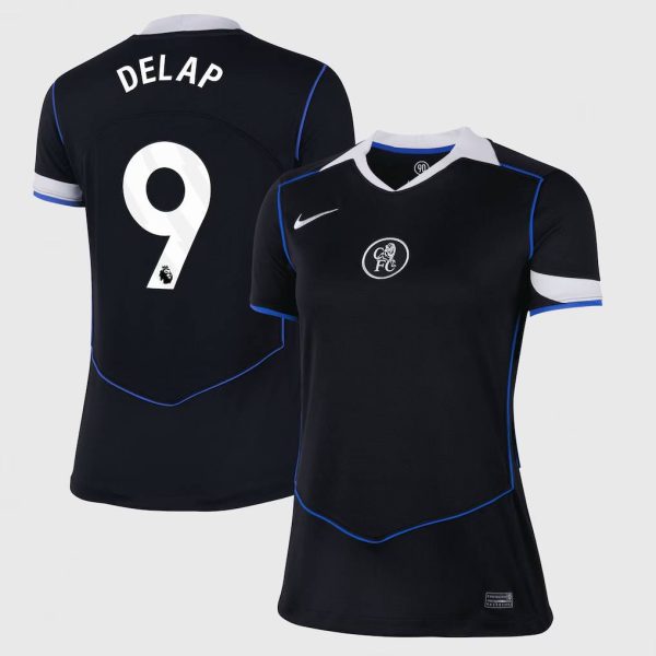 Chelsea Stores – Best Selection of chelsea nike third stadium shirt 2025-26 – womens with delap 9 printing Chelsea Gear