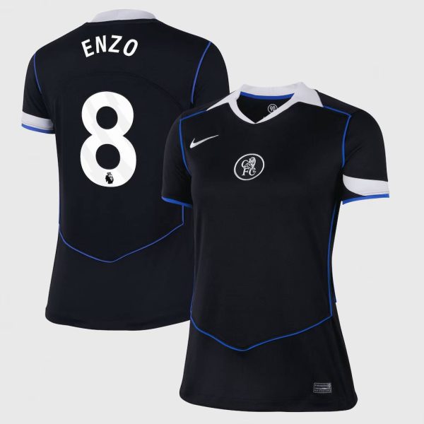 Chelsea Stores – Best Selection of chelsea nike third stadium shirt 2025-26 – womens with enzo 8 printing Chelsea Gear