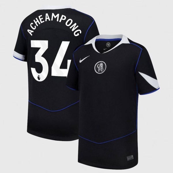 Chelsea Stores – Best Selection of chelsea nike third stadium shirt 2025-26 – youth with acheampong 34 printing Chelsea Gear