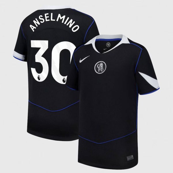 Chelsea Stores – Best Selection of chelsea nike third stadium shirt 2025-26 – youth with anselmino 30 printing Chelsea Gear