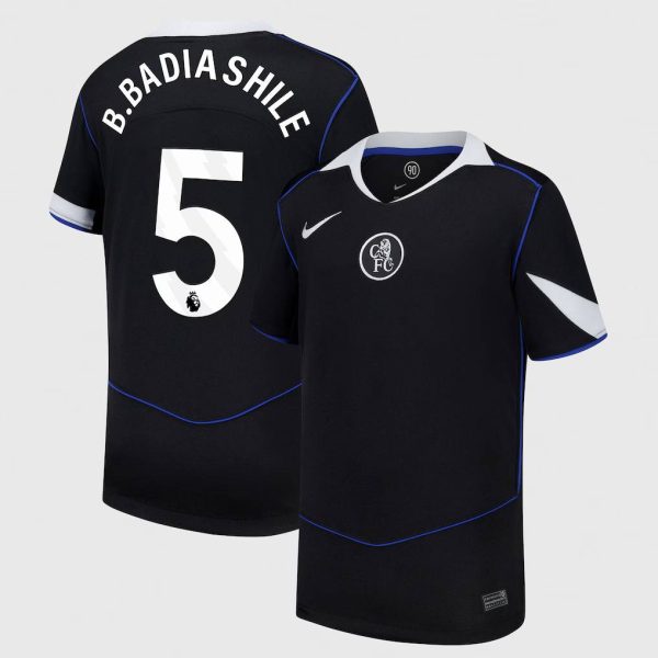 Chelsea Stores – Best Selection of chelsea nike third stadium shirt 2025-26 – youth with b. badiashile 5 printing Chelsea Gear