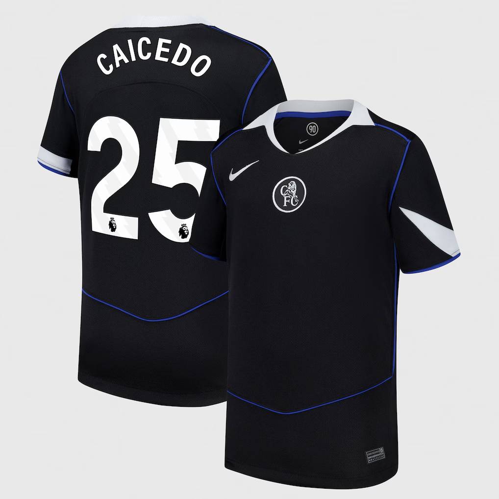 Chelsea Stores – Best Selection of chelsea nike third stadium shirt 2025-26 – youth with caicedo 25 printing Chelsea Gear