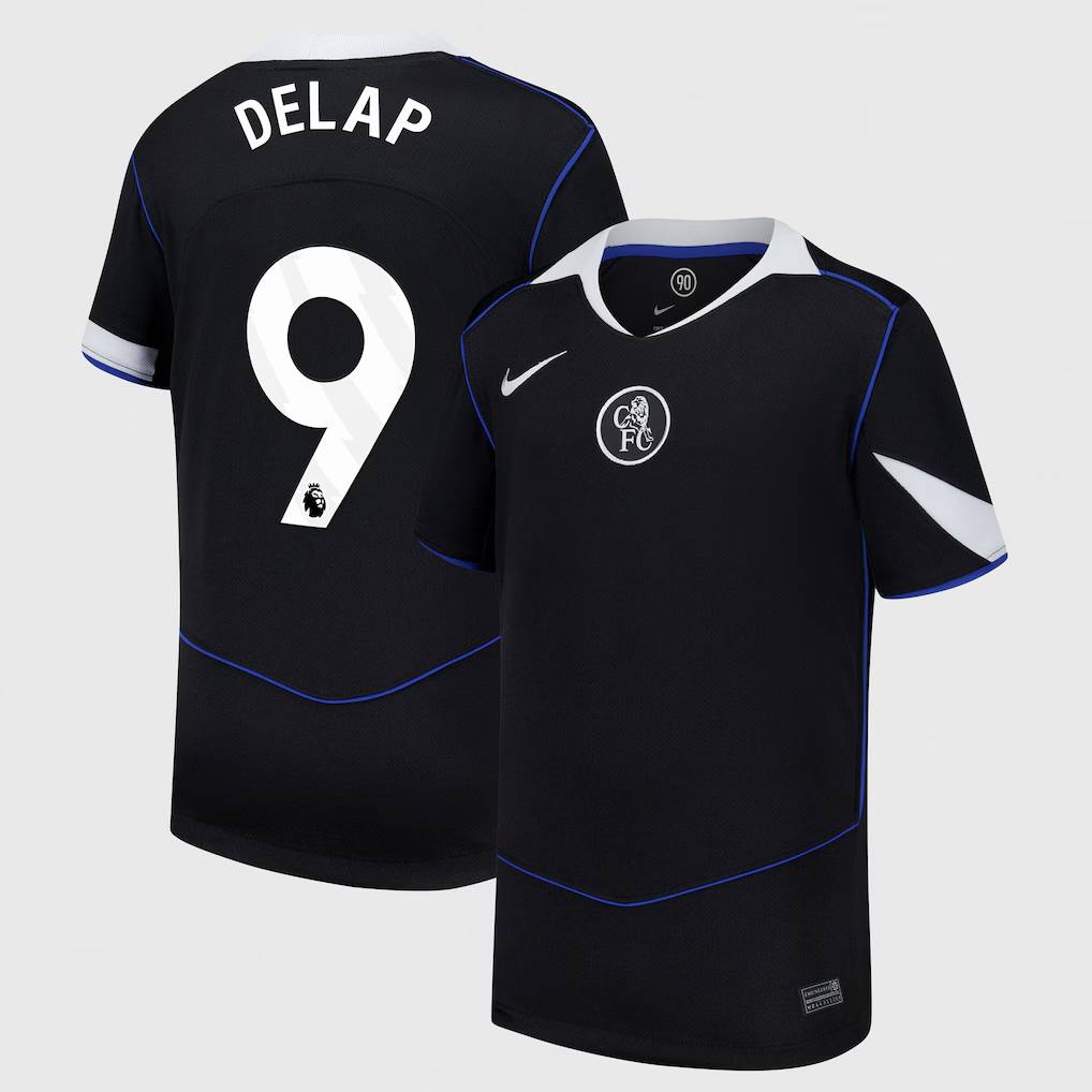 Chelsea Stores – Best Selection of chelsea nike third stadium shirt 2025-26 – youth with delap 9 printing Chelsea Gear