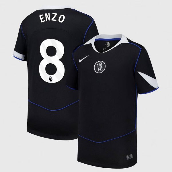 Chelsea Stores – Best Selection of chelsea nike third stadium shirt 2025-26 – youth with enzo 8 printing Chelsea Gear