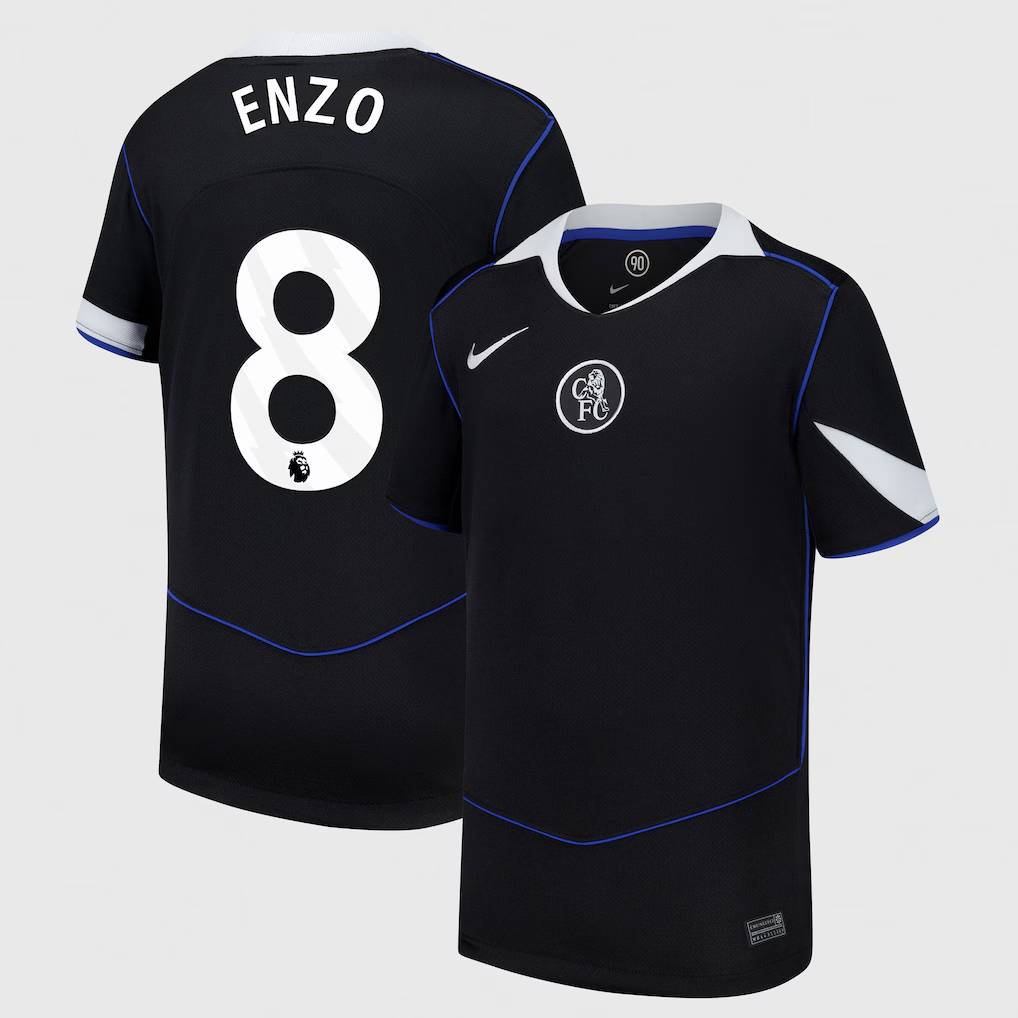 Chelsea Stores – Best Selection of chelsea nike third stadium shirt 2025-26 – youth with enzo 8 printing Chelsea Gear