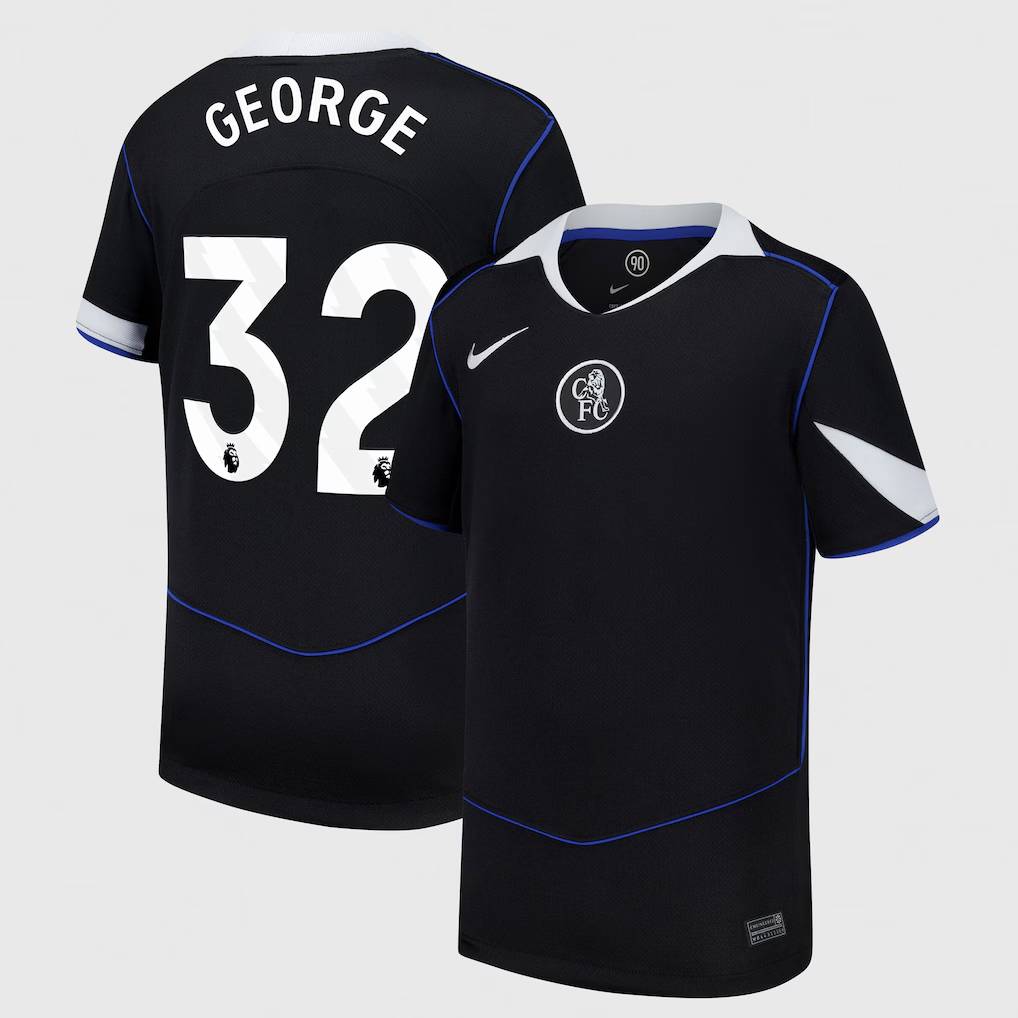 Chelsea Stores – Best Selection of chelsea nike third stadium shirt 2025-26 – youth with george 32 printing Chelsea Gear