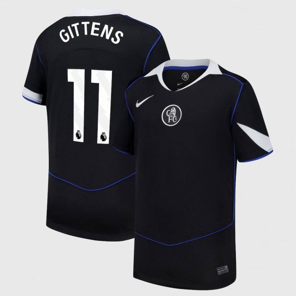 Chelsea Stores – Best Selection of chelsea nike third stadium shirt 2025-26 – youth with gittens 11 printing Chelsea Gear