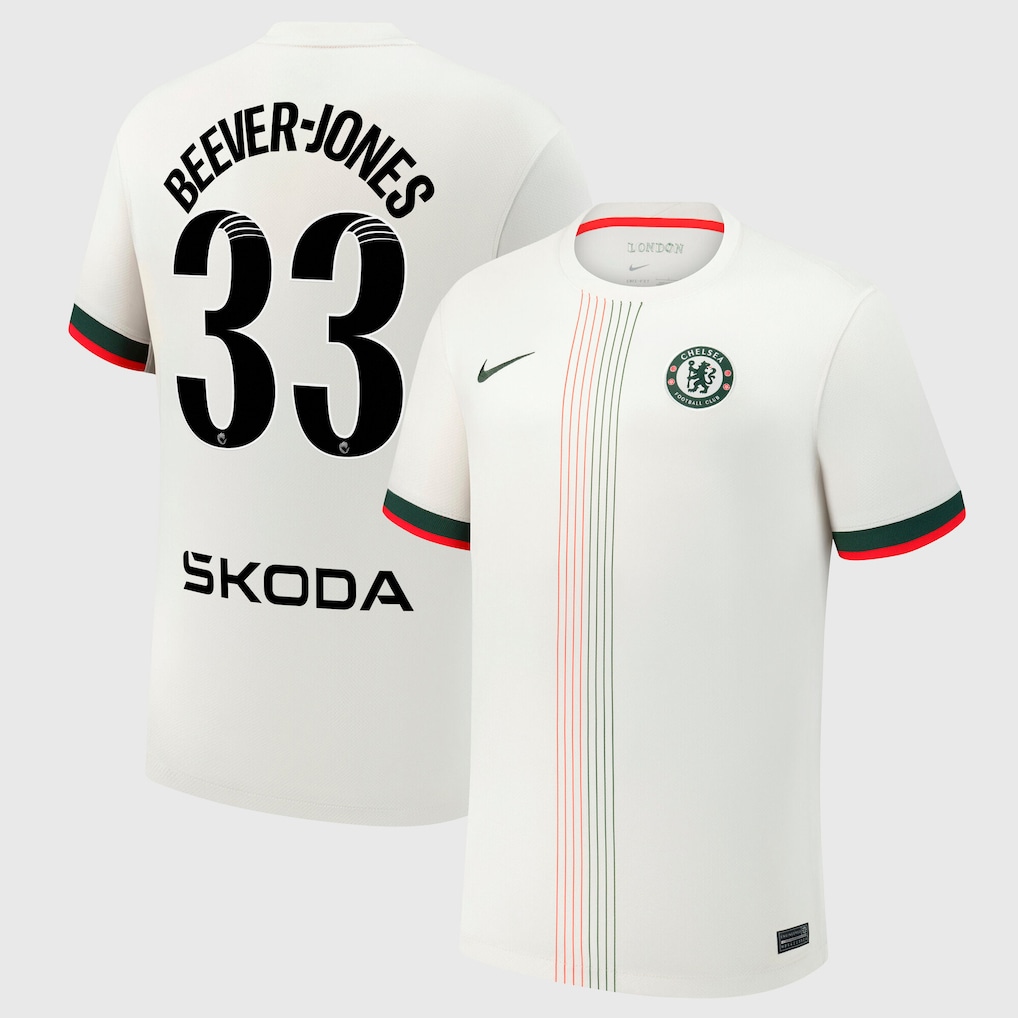 Chelsea Stores – Best Selection of chelsea wsl nike away stadium shirt 2025-26 with beever-jones 33 printing Chelsea Gear