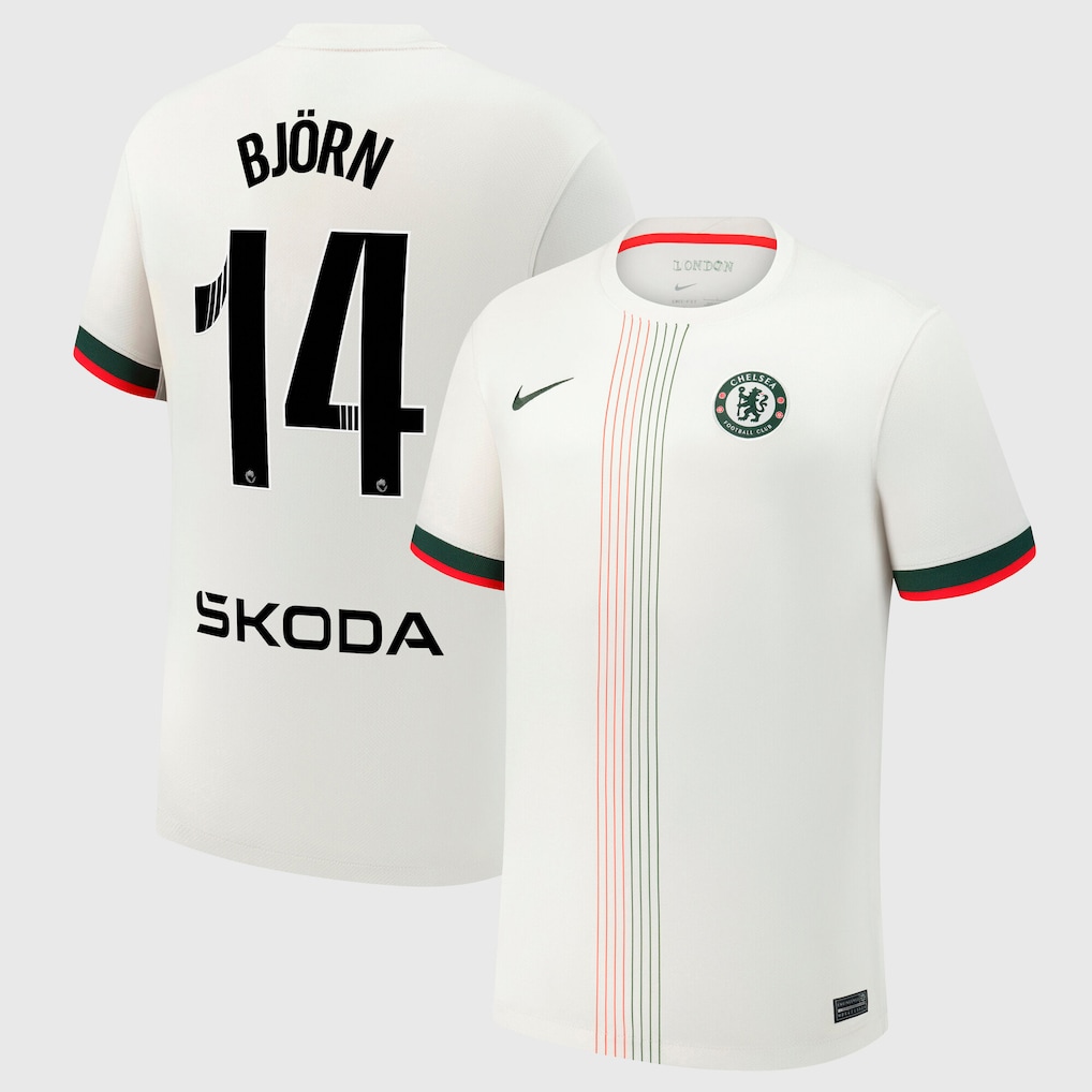 Chelsea Stores – Best Selection of chelsea wsl nike away stadium shirt 2025-26 with björn 14 printing Chelsea Gear