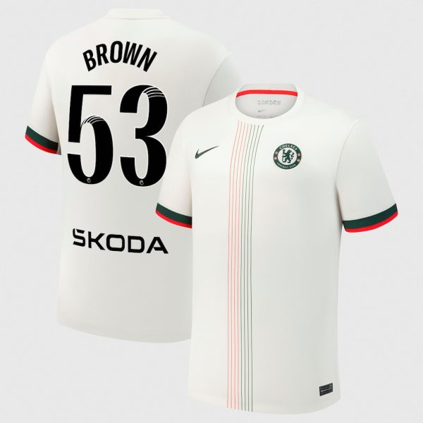 Chelsea Stores – Best Selection of chelsea wsl nike away stadium shirt 2025-26 with brown 53 printing Chelsea Gear