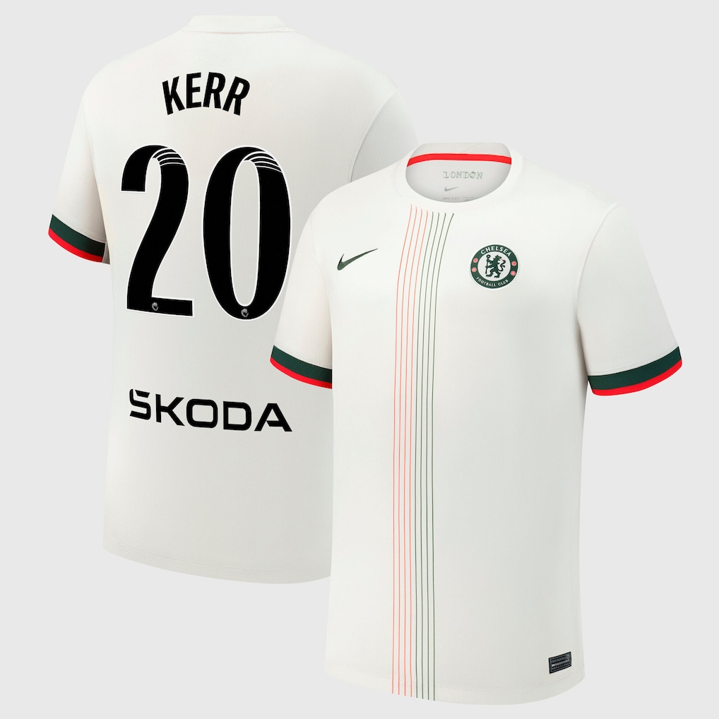 Chelsea Stores – Best Selection of chelsea wsl nike away stadium shirt 2025-26 with kerr 20 printing Chelsea Gear
