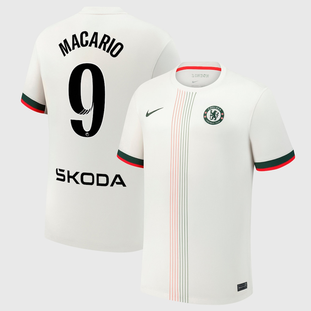 Chelsea Stores – Best Selection of chelsea wsl nike away stadium shirt 2025-26 with macario 9 printing Chelsea Gear